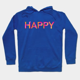 Cool and simple HAPPY typography Hoodie